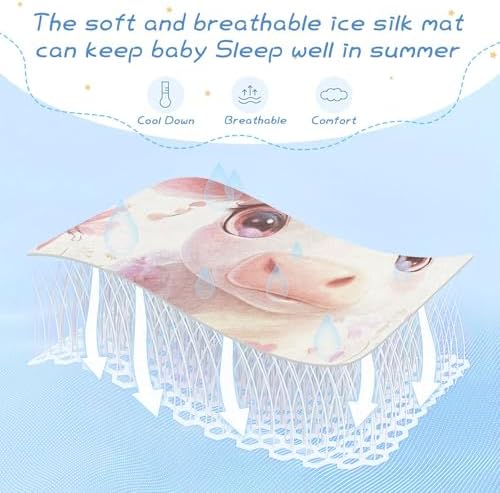 Cooling Baby Crib Mattress Pad 28x52in Waterproof Skin-Friendly