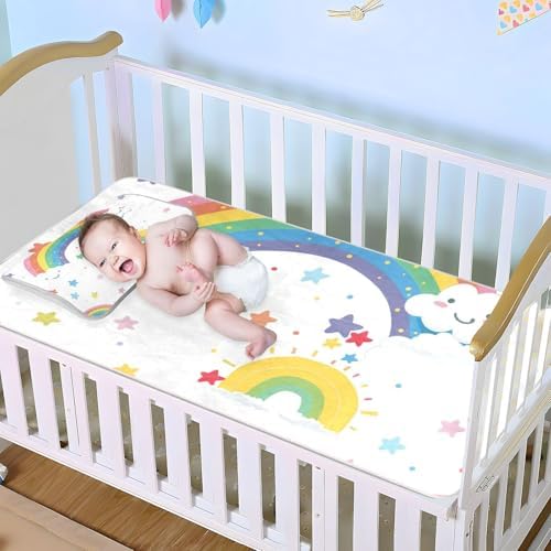 Pure White Cooling Baby Bassinet Mattress 28x52 Inch