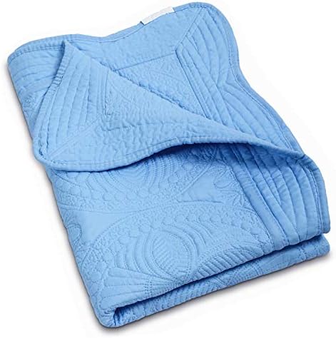 MONOBLANKS Baby Quilt with Blue Personalized Monogram