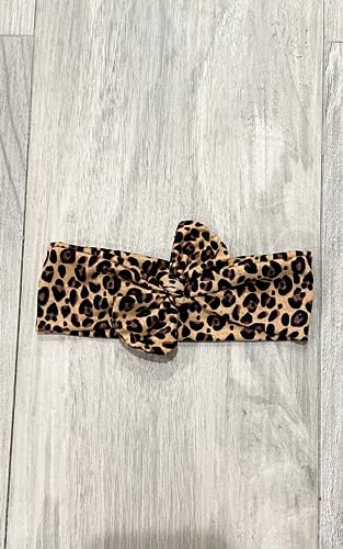 Leopard Print Stretchy Bow Baby Headband