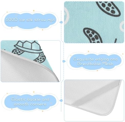 Blue Ocean Turtle Cooling Baby Mattress Pad 28x52
