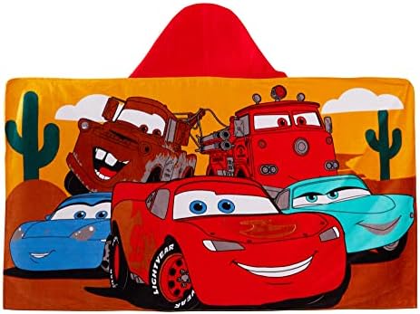 Disney Cars Hooded Towel 100 Cotton Poncho Wrap