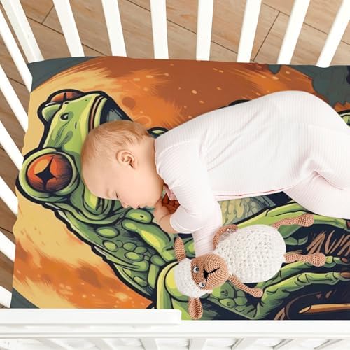 Wajiw Frog Crib Sheets for Soft Sleep