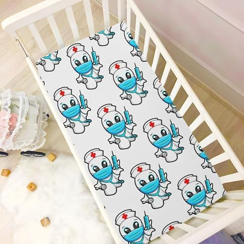 Qilmy Halloween Ghosts Crib Sheet for Baby Soft Breathable Snug Fit
