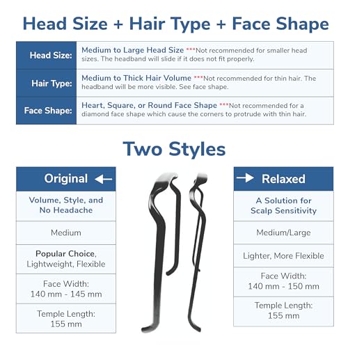 Curly Hair Headband by Zazzy Bandz Twin-Pack Relaxed Honey