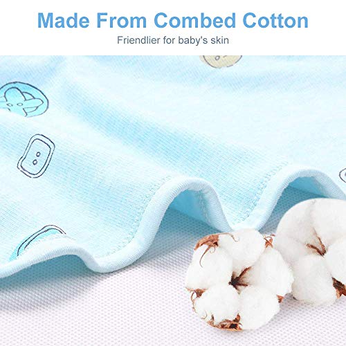Knirose Baby Swaddle Blanket Button Blue 0-3 Months