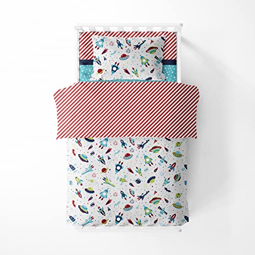 Bacati Space Multicolor Toddler Bedding Set 4 pc