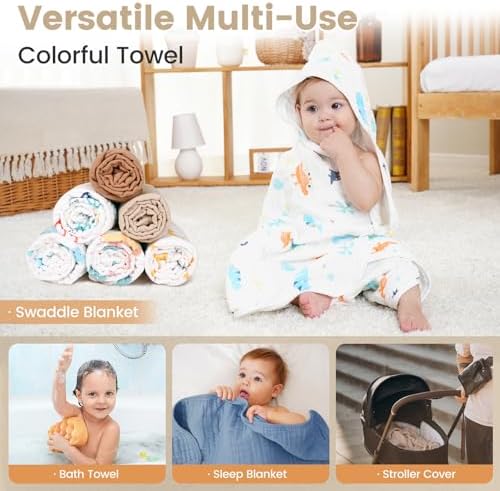 Fmebaby Muslin Bath Towel Set 4pcs Pink Elephant 1