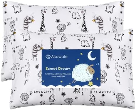 Aisawate Toddler Pillowcases 14x19 2 Pack Cotton
