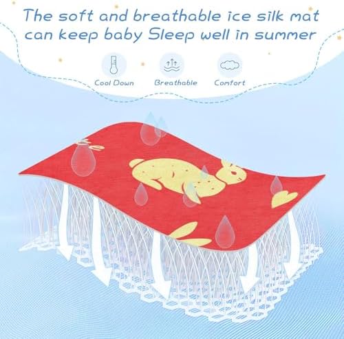 Cooling Rabbit Mattress Protector 28x52inch for Baby and Kids