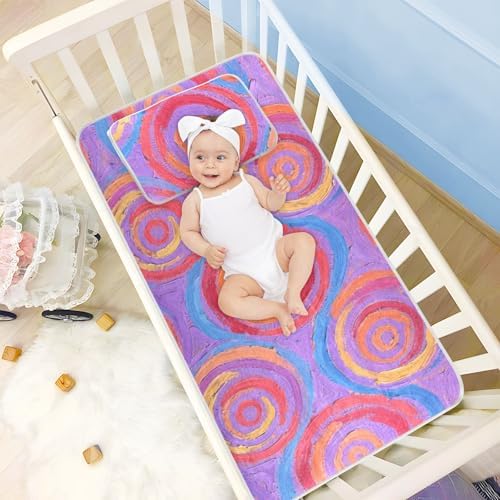 Bohemian Cooling Waterproof Mattress Pad 28x52 for Baby Toddler