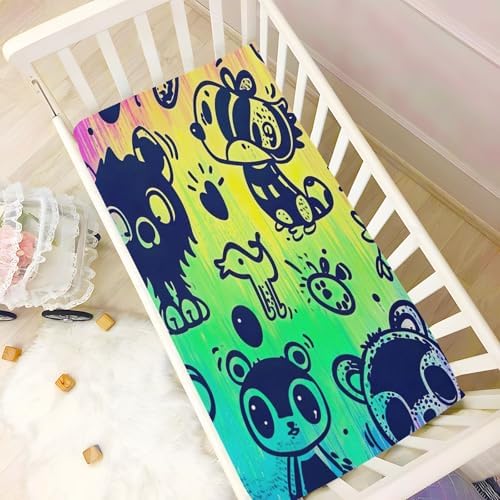 Wajiw Cute Animals Crib Sheet for Girls Boys