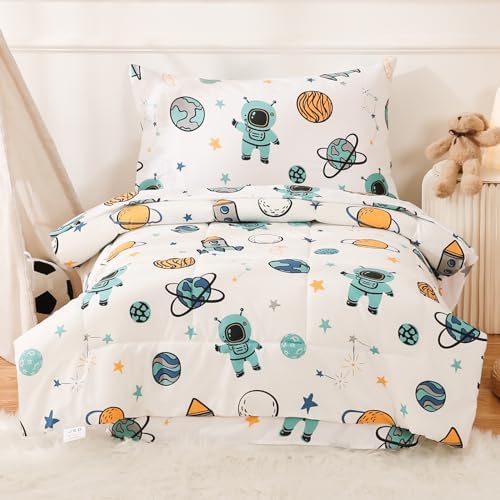 JSD Blue Astronaut Toddler Bedding Set 4 Piece 1