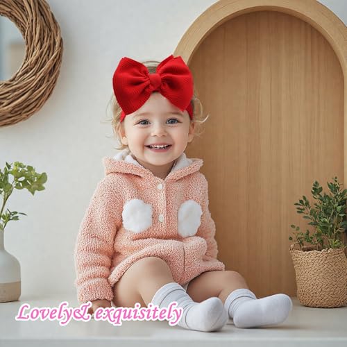Baby Girl Bows Wide Headband Newborn Hairband Gift Red Blue