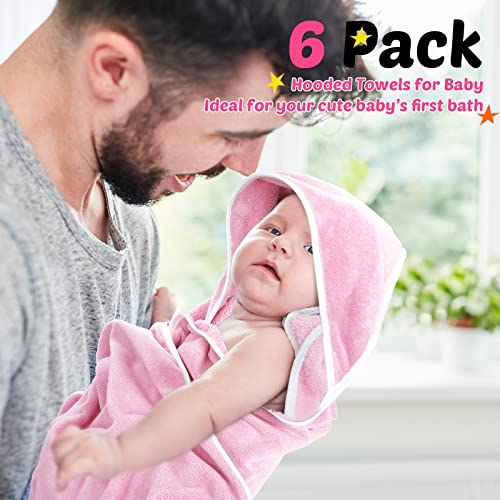 Chumia 6 Pack Baby Hooded Towel Set
