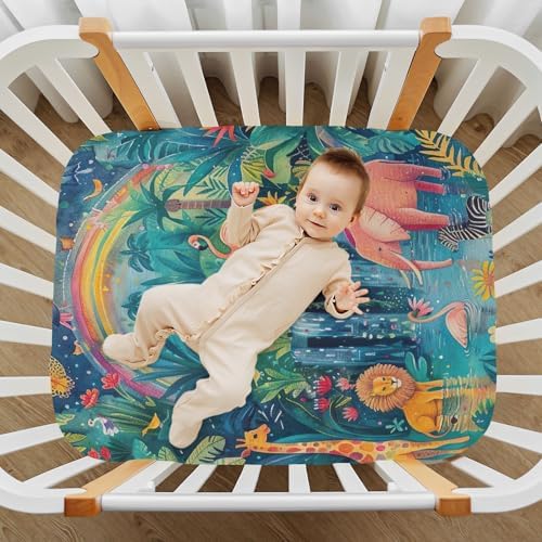 Wajiw Crib Sheets Soft Breathable Fitted for Standard Toddler Mattresses 1