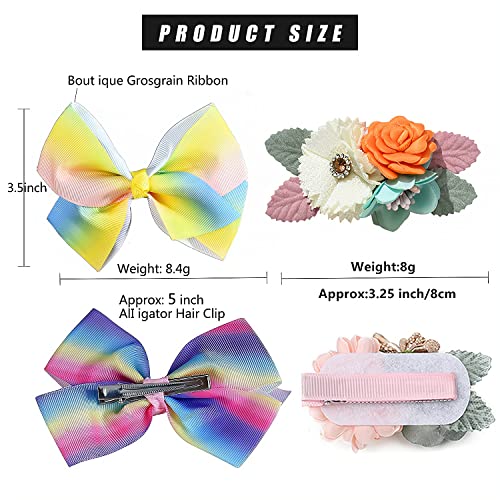 Fsmiling 11 Pack Hair Bows for Girls with Clips