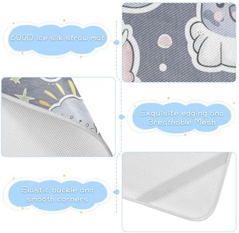 Cute Animal Cat Cooling Baby Mattress Pad Cover 28x52