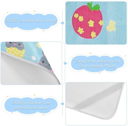 Cooling Cute Bunnies Mattress Pad 28x52 Baby Waterproof Crib Cover