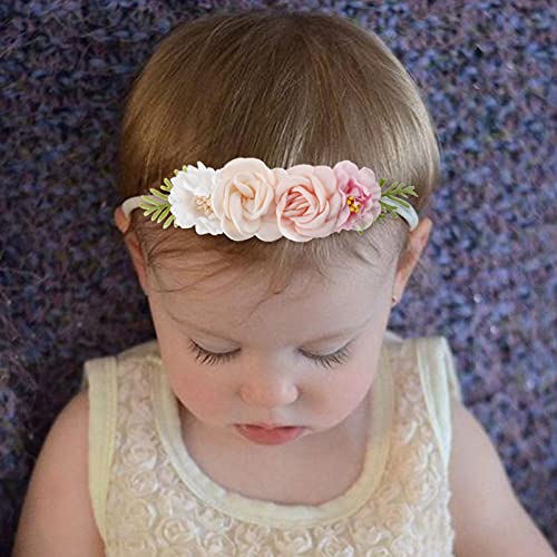 OOSAKU 6PCS Soft Floral Headbands for Baby Girls
