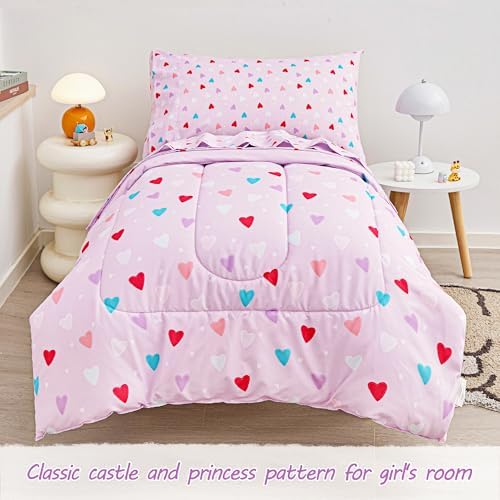 Viviland Purple Heart Toddler Bedding Set 1