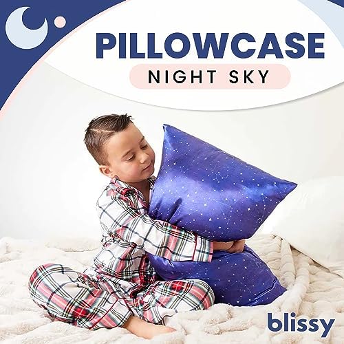 Blissy Toddler Silk Pillowcase - 22 Momme 6A Grade Mulberry Silk - Night Sky Design