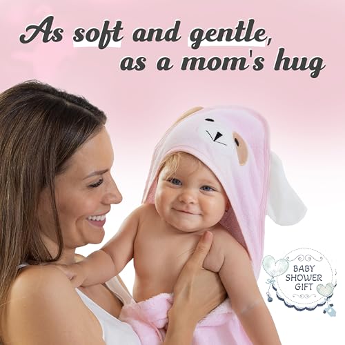 Premium Baby Towels with Hood - Ultra Soft Bamboo Viscose