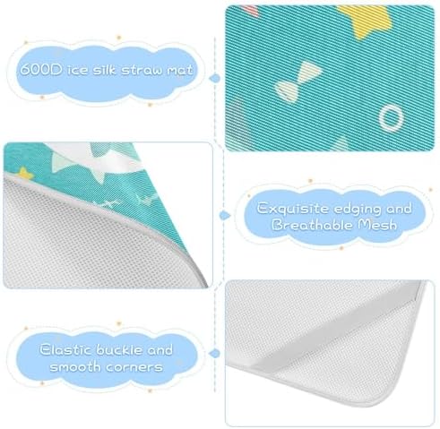 Blue Shark Cooling Baby Crib Mattress Topper 28x52