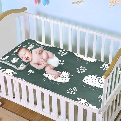 Cooling Waterproof Crib Mattress Pad 28x52in for Baby and Kids