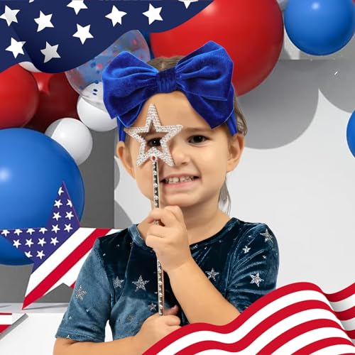 YanJie 4th of July Red Velvet Headband for Baby Girls