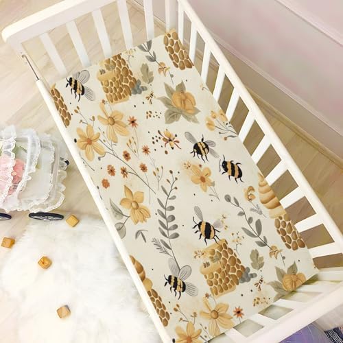 Wajiw Crib Sheets Soft Breathable Fitted for Standard Toddler Mattress