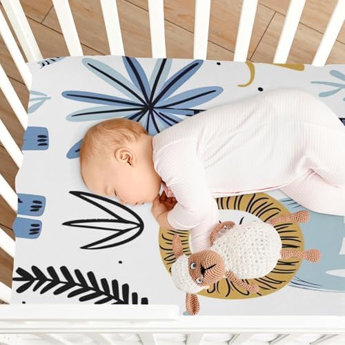 Wajiw Cute Animals Crib Sheet Set for Standard Size Mattress