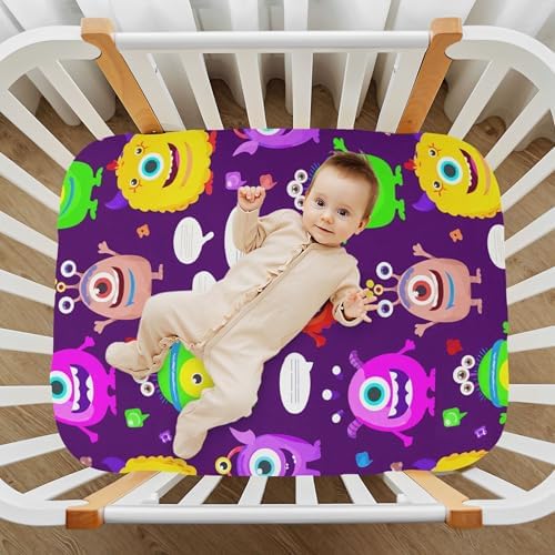 Qilmy Halloween Fitted Crib Sheet for Baby Soft Breathable