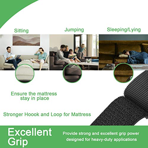 TEUVO Non-Slip Mattress Pad with Hook and Loop Tape