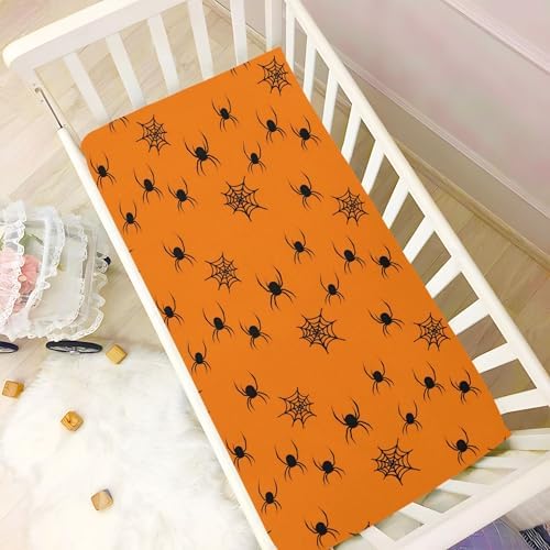Qilmy Halloween Fitted Crib Sheet for Baby Sleep and Play