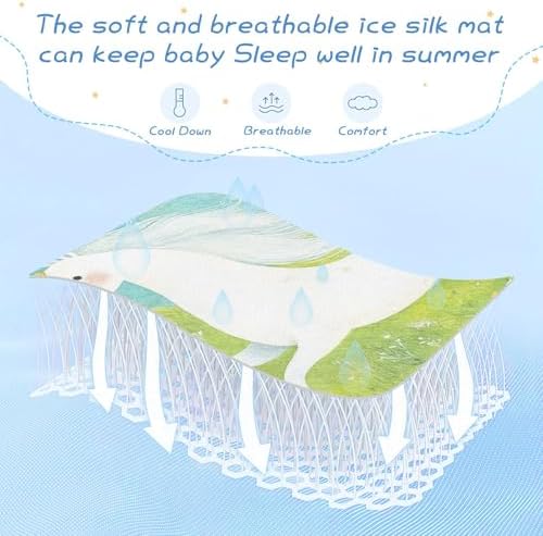 Unicorns Meadow Cooling Mattress Pad for Baby and Toddler