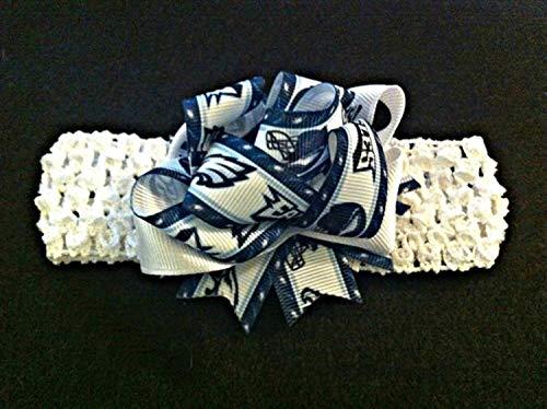 Handmade Eagles Baby Girl Sports Bow Headband