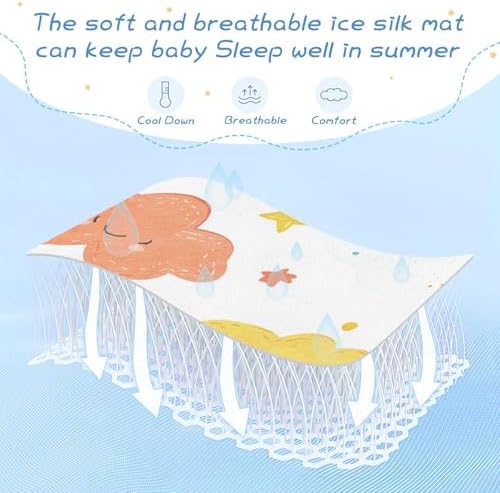 Cooling Cute Clouds Stars Mattress Pad 28x52