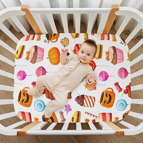 Qilmy Halloween Crib Sheet for Babies Soft and Breathable