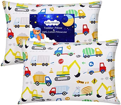 Baby Toddler Pillow Cases - 13x18 Soft Cotton Set of 2