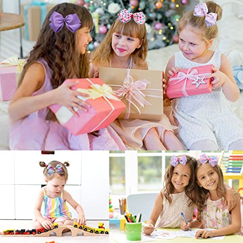Eyegla 5 Inch Hair Bows for Girls Pack of 12