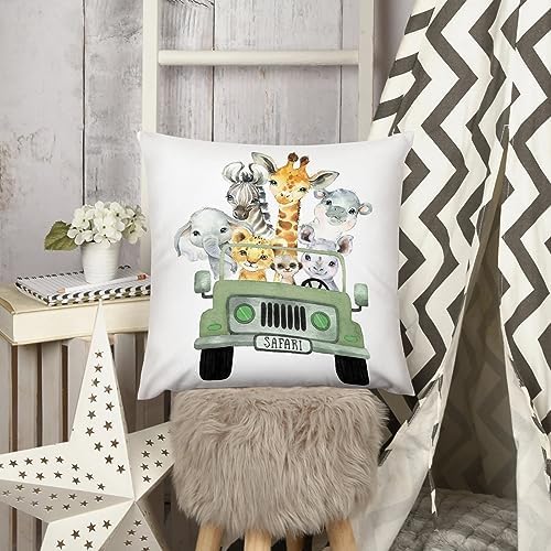 HawSkgFub Plush Safari Animal Pillowcase Throw Cover