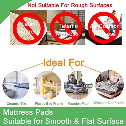 TEUVO Non-Slip Mattress Pad with Hook and Loop Tape