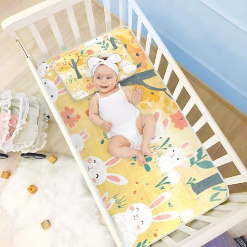 Cooling Baby Mattress Pads 28x52 Waterproof 4Sided for Kids Adults
