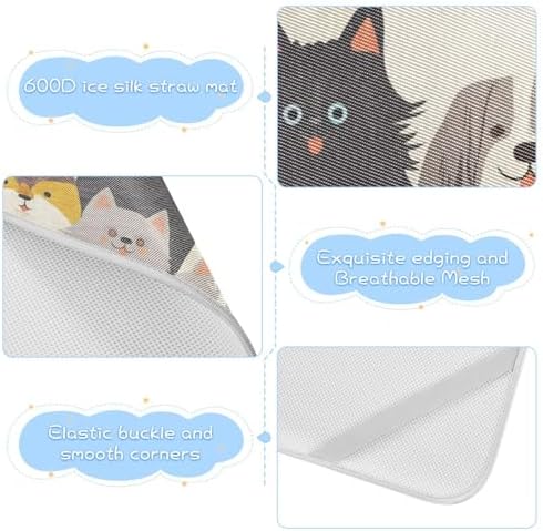 Animal Face Cooling Mattress Pad for Baby 28x52
