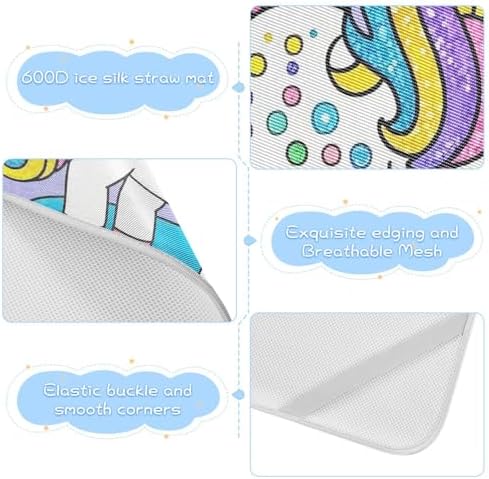 Cooling Sequin Unicorn Mattress Pad 28x52