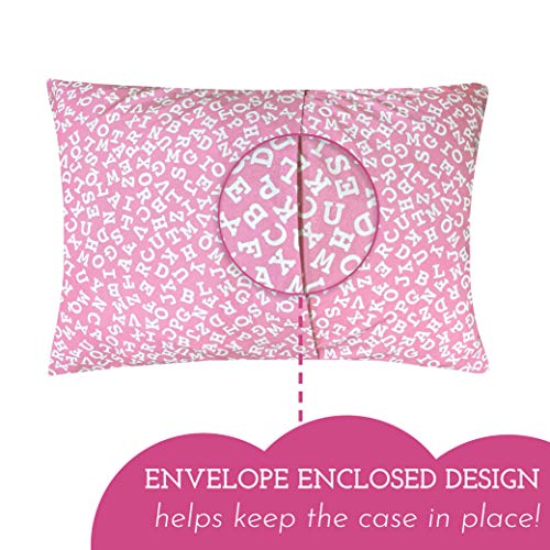 Little Sleepy Head Youth Pillowcase 16x22 Pink Alphabet