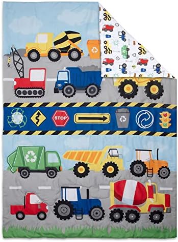 Baby Boom Funhouse Construction Bedding Set for Boys