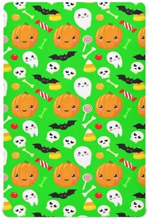 Qilmy Halloween Fitted Crib Sheet for Baby Soft and Breathable