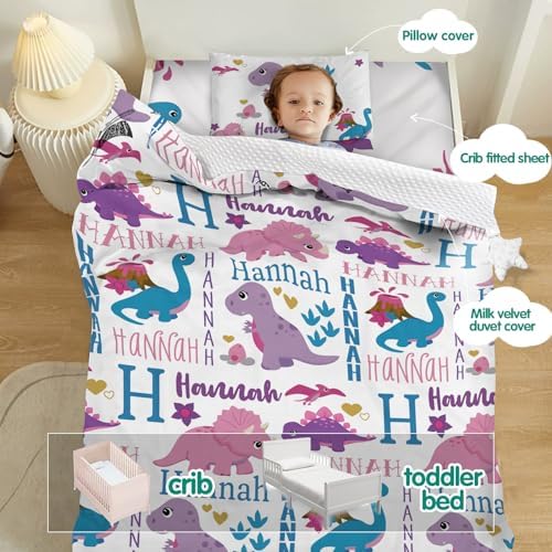 Duckbe Custom Toddler Bedding Set Purple Mermaid 3 Piece